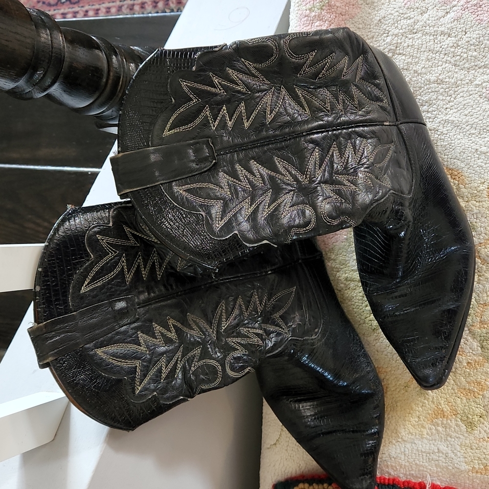 Men's Leather Reptile Cowboy Boots Size 11